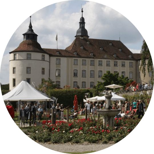 Außenansicht auf das Schloss Langenburg und Schlossanlage