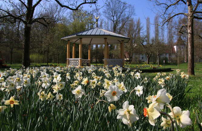 Mondhäuschen im Schlosspark Bad Mergentheim.